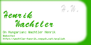 henrik wachtler business card